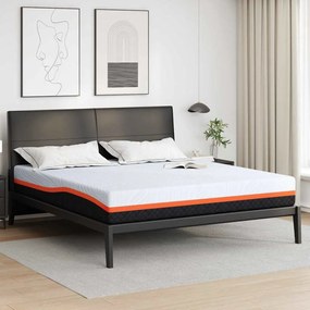 vidaXL Στρώμα Λευκό, Γκρι 180 x 200 cm Pěna