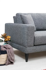 3-Seat Sofa-Bed Nordic 3 Seater Dark Grey