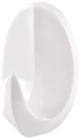 Γάντζος Οβάλ Αυτοκόλλητος Λευκό Πλαστικό 54x33mm 1Τμχ