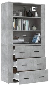 vidaXL Ντουλάπι Γκρι Σκυροδέματος από Επεξεργασμένο Ξύλο