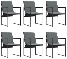 vidaXL Σετ κήπου 9 τεμαχίων  με μαξιλάρια από ατσάλι και τεξτιλέν