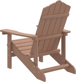 vidaXL Καρέκλα Κήπου Adirondack Καφέ από HDPE
