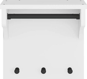 vidaXL Επίτοιχη κρεμάστρα παλτών SANDNES Λευκό 43x30x42 εκ. Πεύκο ξύλο