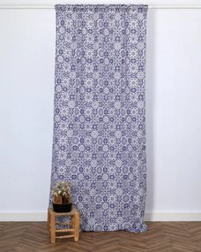 Έτοιμη Ραμμένη Κουρτίνα Azul Στενό Φύλλο (140x260cm)