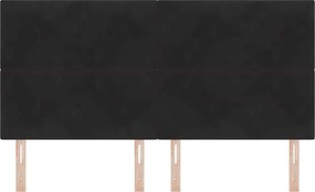 vidaXL Κεφαλάρι Μαύρο 180 cm Βελούδο