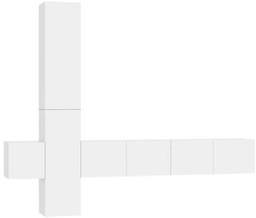 vidaXL Έπιπλα Τηλεόρασης Σετ 5 Τεμαχίων Λευκό από Επεξ. Ξύλο