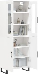 vidaXL Ντουλάπι Λευκό 69,5x34x180 εκ. από Επεξεργασμένο Ξύλο