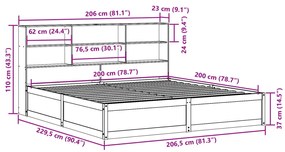 ΣΚΕΛΕΤΟΣ ΚΡΕΒ. ΧΩΡΙΣ ΣΤΡΩΜΑ ΚΑΦΕ ΚΕΡΙΟΥ 200X200 ΕΚ ΜΑΣΙΦ ΠΕΥΚΟ 3323445