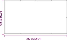 vidaXL Οθόνη Μπαλκονιού Κίτρινο 120 x 200 cm Ύφασμα Όξφορντ