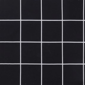 Μαξιλάρια Παλέτας 3 τεμ. Μαύρα Καρό από Ύφασμα Oxford - Μαύρο