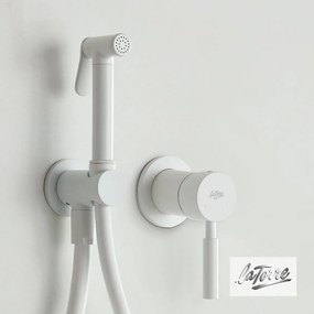 Σύστημα Μπιντέ με Μίκτη Εντοιχισμού Ζεστό-Κρύο, Flush-Mix Τech La Torre White Matt 12211-300