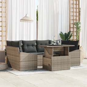 vidaXL 7 Τεμαχίων Καναπέ Κήπου με Μαξιλάρια