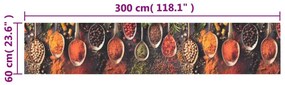 Χαλί Κουζίνας Πλενόμ. Σχ. Κουτάλι/Μπαχαρικά 60x300 εκ Βελούδινο - Πολύχρωμο