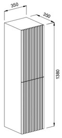 Στήλη μπάνιου κρεμαστή VIEN 35 Ανθρακί 35x35x138 εκ. 35x35x138 εκ.