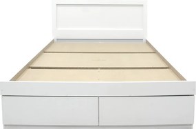 Κρεβάτι Olympus pakoworld με συρτάρι σε λευκή απόχρωση 100x200εκ