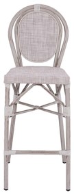 ΣΚΑΜΠΩ ΑΛΟΥΜΙΝΙΟΥ BAMBOO LOOK ΠΑΤΙΝΑ ΛΕΥΚΟ ΜΕ TEXTLINE HM5110 41x52x116 εκ.