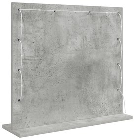 vidaXL Καθρέφτης Vanity με LED Φώτα Γκρι Σκυρόδεμα 60x55x18 εκ.