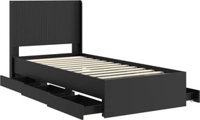 vidaXL Καλάθι με αποθήκη και κεφαλάρι Μαύρο 75 x 190 cm