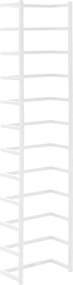 vidaXL Βάση για Πετσέτες Επιτοίχια Λευκή 24 x 12 x 96 εκ. Ατσάλινη