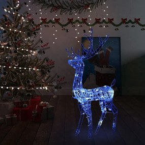 vidaXL Τάρανδος Ακρυλικός Χριστουγεννιάτικος 140 LED Μπλε 120εκ