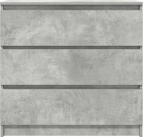 vidaXL Ντουλάπι Γκρι Σκυροδέματος 80x35x76 εκ. Επεξεργασμένο Ξύλο