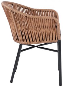 ΠΟΛΥΘΡΟΝΑ ΑΛΟΥΜΙΝΙΟΥ RAFAEL  ΑΝΘΡΑΚΙ ΜΕ ΜΠΕΖ WICKER 57x58x77Υ εκ.