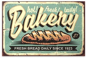 Πίνακας σε καμβά "Vintage Bakery" Megapap ψηφιακής εκτύπωσης 45x30x3εκ. - 0127949