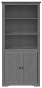 vidaXL Βιβλιοθήκη BODO Γκρι 82x40x173 εκ. από Μασίφ Ξύλο Πεύκου