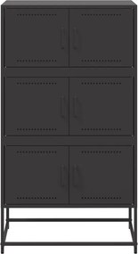 vidaXL Ντουλάπι Μαύρη 68,5x38,5x123,5 εκ. από Ατσάλι