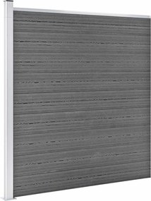 vidaXL Πάνελ Περίφραξης Γκρι 1218 x 186 εκ. από WPC