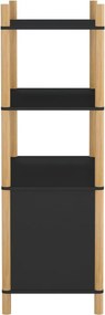vidaXL Ντουλάπι Μαύρο 80 x 40 x 121 εκ. από Επεξεργασμένο Ξύλο