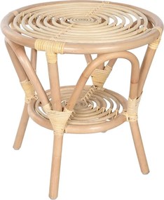 Σετ Τραπέζι με 2 Καρέκλες Home ESPRIT Λευκό Φυσικό 50 x 50 x 50 cm