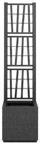 vidaXL Γλάστρα Κήπου Ανθρακί 36 x 36 x 140 εκ. Πολυπροπυλένιο