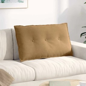 vidaXL Μαξιλάρι Πλάτης Καφέ 80 x 50 cm Υφασμάτινο Κορντουρά