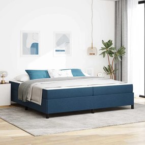 vidaXL Κρεβάτι με ελατήρια Μπλε 200 x 200 cm ύφασμα