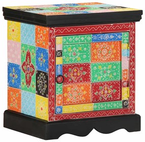 Κομοδίνο 2 τεμάχια Πολύχρωμο 40x35x45 cm Στερεό ξύλο Mango 4017563