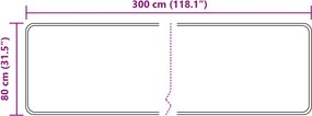 vidaXL Χαλί Runner MARSA Δασώδες Πράσινο 80 x 300 cm Πολυέστερ και PVC