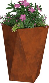 vidaXL Γλάστρα 2 τμχ. Σκ rusty 50 x 50 x 75 cm