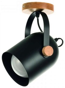 Φωτιστικό Οροφής - Σποτ 6133-1 11,5x22cm 1xΕ27 Black Inlight Metal,Wood
