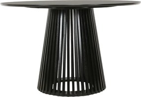 Τραπέζι Domonic pakoworld mdf σε μαύρη απόχρωση Φ120x75εκ
