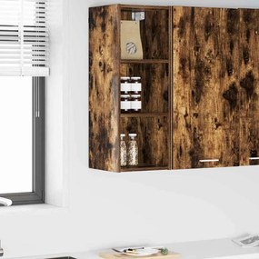 vidaXL Κρεμαστό ντουλάπι Καπνιστό Δρύς 30 x 29,5 x 80 εκ.