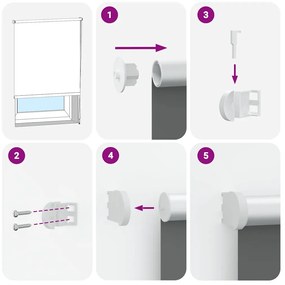 vidaXL Roller Blind Blackout γκρί 135x130 cm Πλάτος υφάσματος 131,6cm