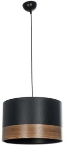 Φωτιστικό Οροφής Zyklus 203-0101 36x36x25cm 1xE27 Black-Walnut GloboStar