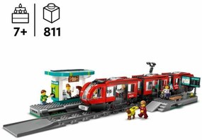 Παιχνίδι Kατασκευή Lego 60423 Downtown Tram and Station Πολύχρωμο