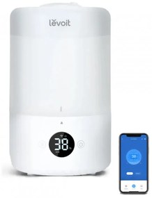 Υπερηχητικός smart υγραντήρας αέρα Levoit Dual 200S, 27 m2, 24W, 3 L, Ψηφιακός έλεγχος, Αθόρυβη λειτουργία, Εντελώς ακίνδυνος, Λευκό