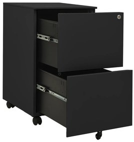 vidaXL Αρχειοθήκη Φορητή Ανθρακί 39 x 45 x 67 εκ. Ατσάλινη