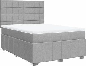 vidaXL Κρεβάτι Boxspring με Στρώμα Αν. Πράσινο 160x200εκ Υφασμάτινο
