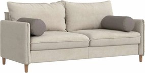 vidaXL Μαξιλάρια Στήριγμα 2 pcs Taupe Ø 25 x 70 cm ύφασμα