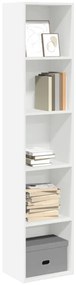vidaXL Βιβλιοθήκη Λευκή 40x30x189 εκ. από Επεξεργασμένο Ξύλο