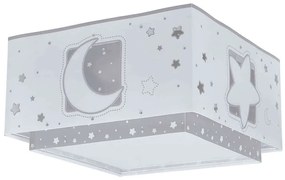 Φωτιστικό Οροφής-Πλαφονιέρα Moon 63236 E 30x30x16,5cm 2xE27 Grey Ango